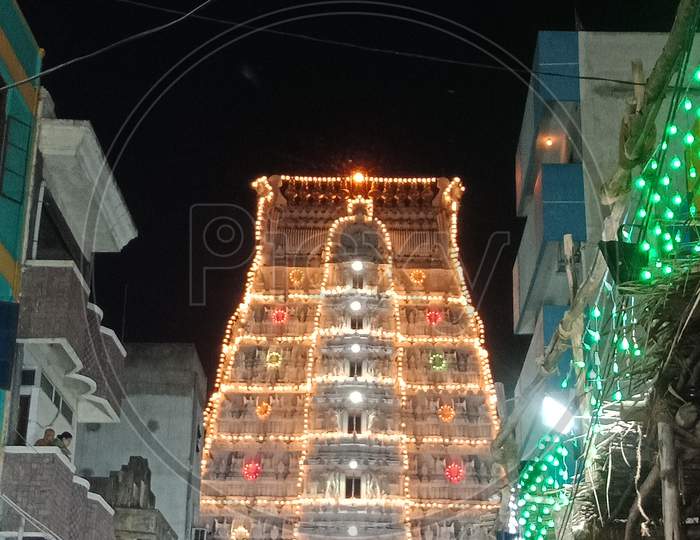 Gopuram of varadaraja temple tirupati