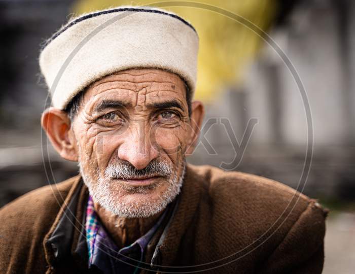 Aged man from Malana, Himachal Pradesh