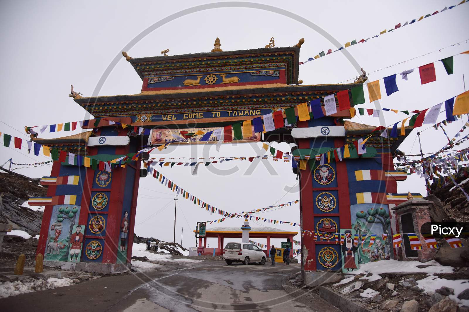 Welcome Arch At Tawang Pass