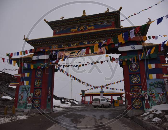 Welcome Arch At Tawang Pass