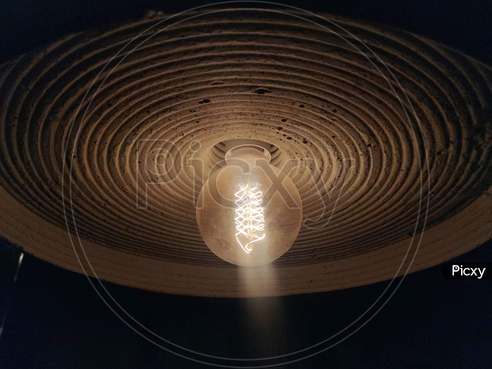 An Electric Bulb With Tungsten Filament