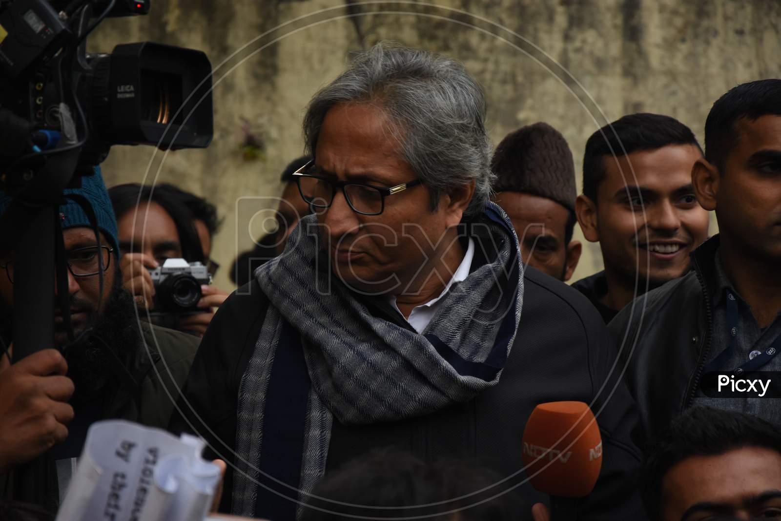 Ravish kumar from NDTV at Jantar antar in the protest against CAB+NRC & Police brutality.