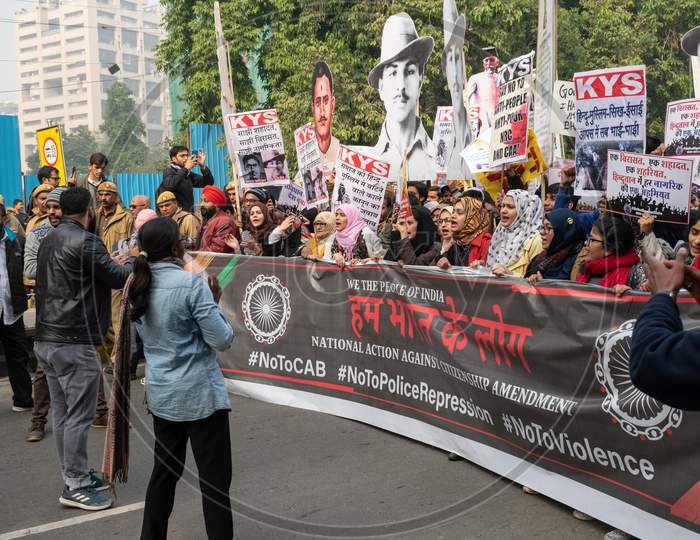 Krantikari Yuva Sangathan (KYS) and others Protesting against Citizenship Amendment Act CAA and National Register of Citizens NRC