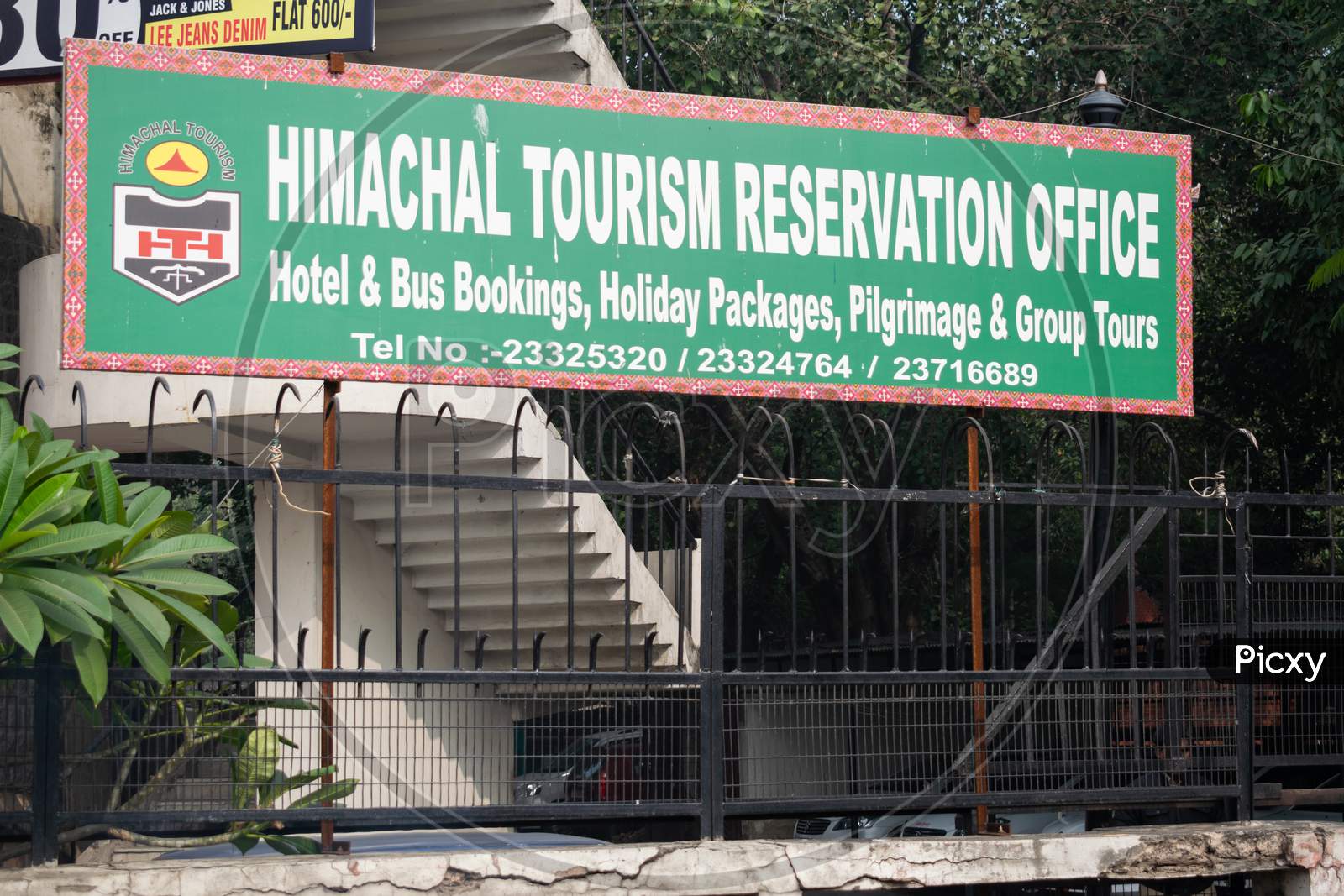 Himachal Tourism Reservation office Sign board