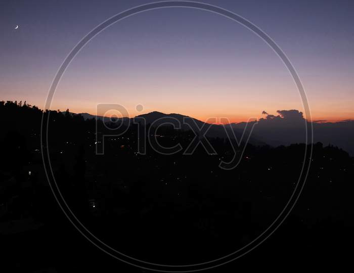 Moonrise at Kalimpong