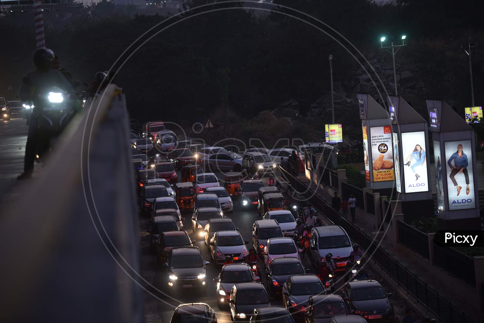 Traffic under Malaysian Township-JNTU Flyover