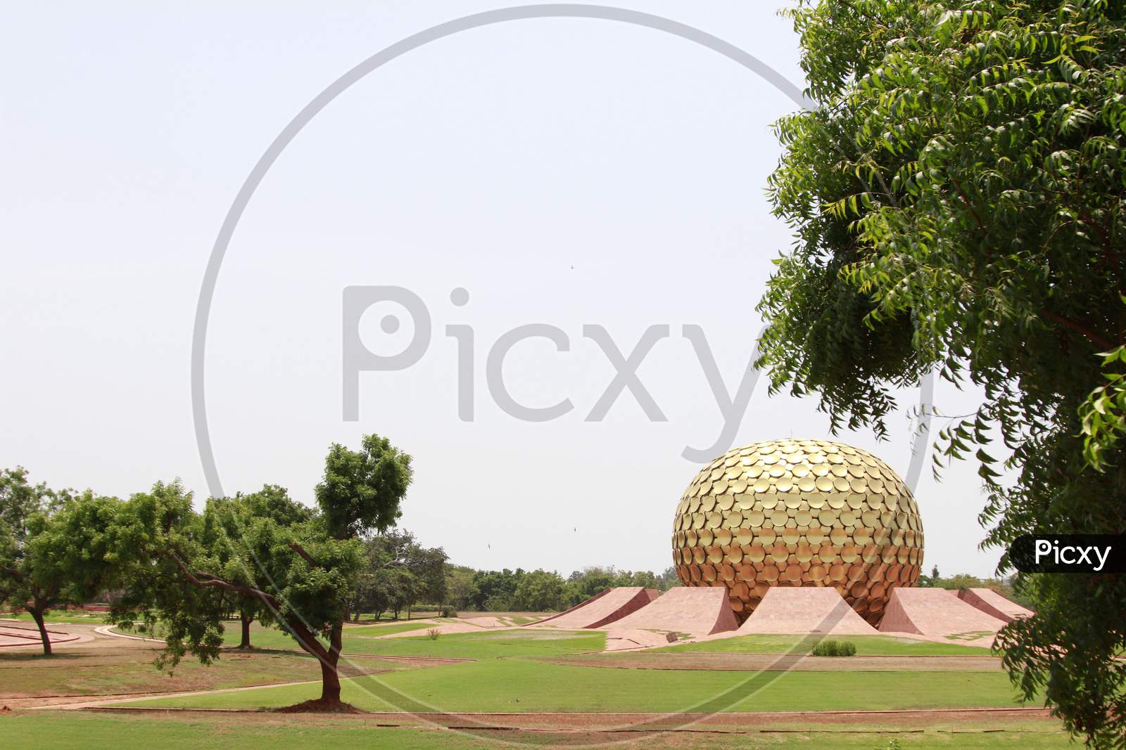 Matrimandir edifice in Auroville, Pondicherry, India