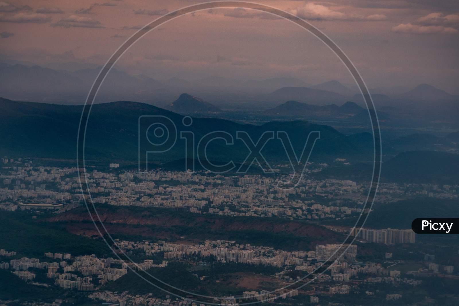 Aerial View of Visakhapatnam City