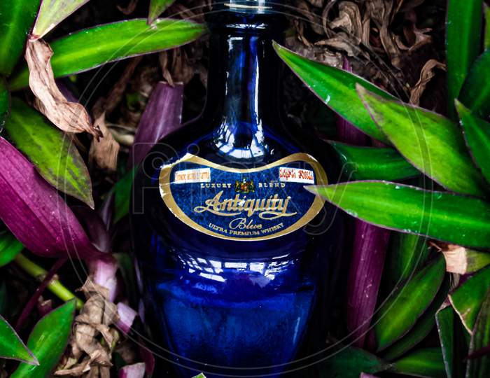 Antiquity Blue Premium Whisky Bottle