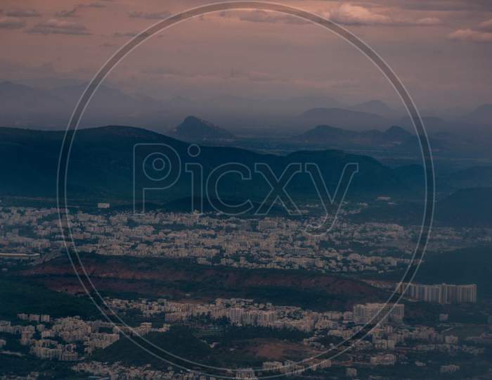 Aerial View of Visakhapatnam City
