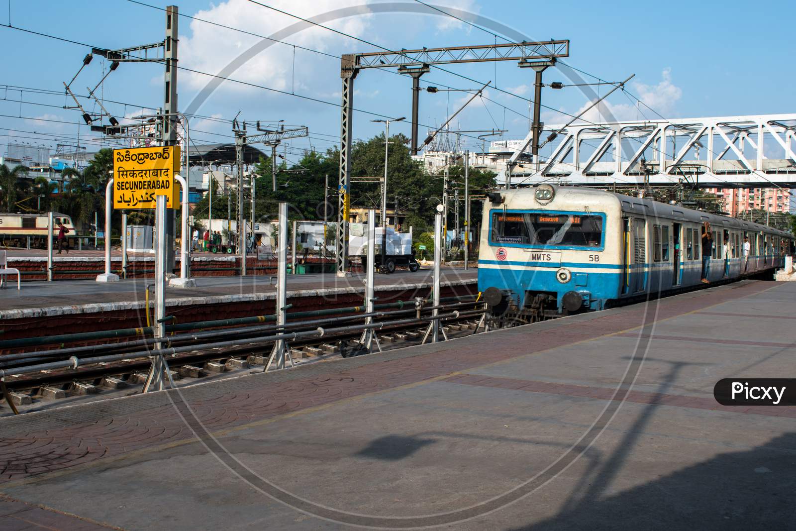 Hyderabad Local MMTS Trains on Secundrabad Railway Station