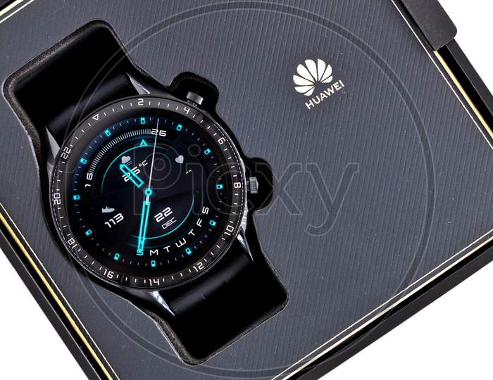 Huawei Smart Watch  Box  over an Isolated White Background