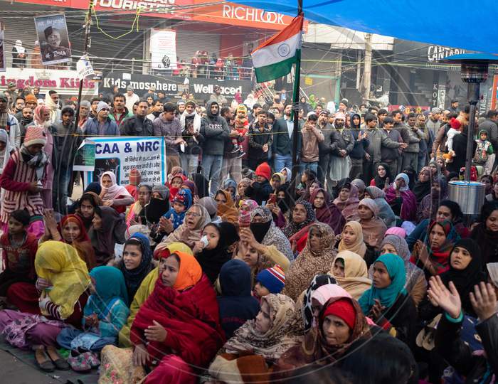 Residents of Shaheen Bagh sitting 24hrs to protest against Citizenship Amendment Act CAA and National Register of Citizens NRC