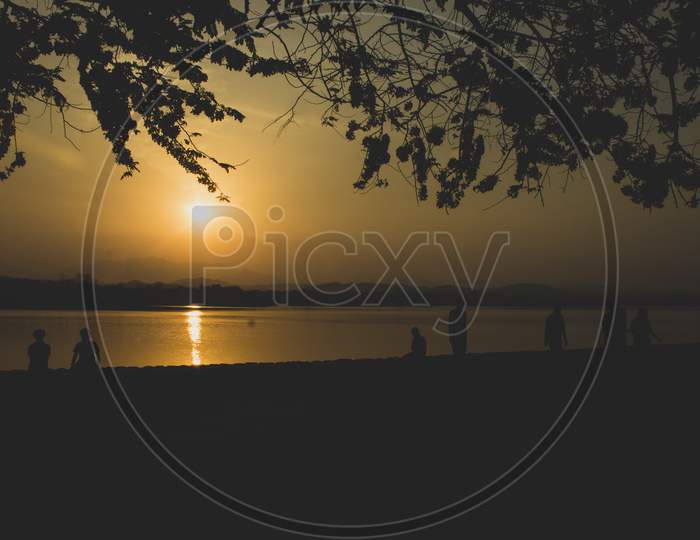 Sunrise at  Sukhna lake