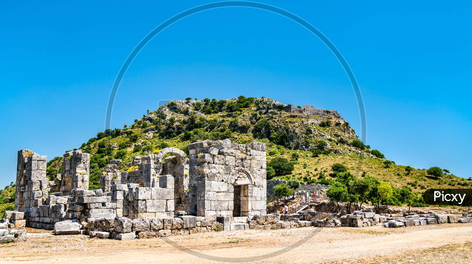 Basilica At The Archaeological Site Of Kaunos In Turkey