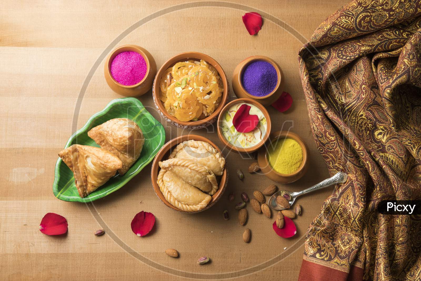 Image of Indian Maharashtrian Festival Food for Holi. Puranpoli, Sweet ...