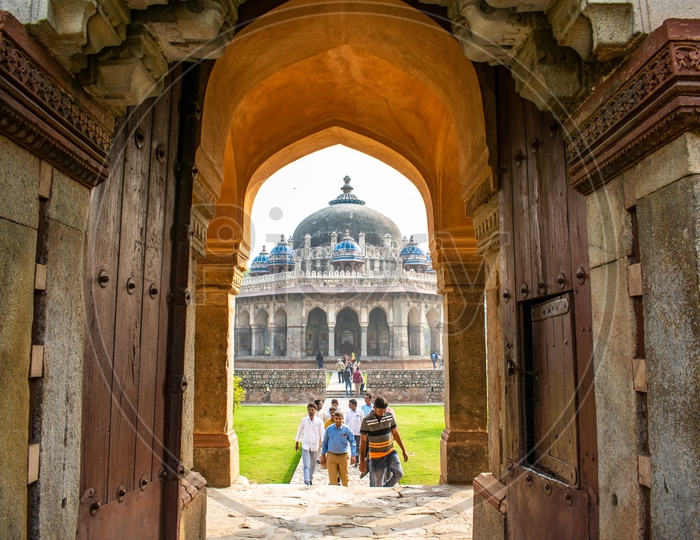 Entrance for the Isa Khan Tomb