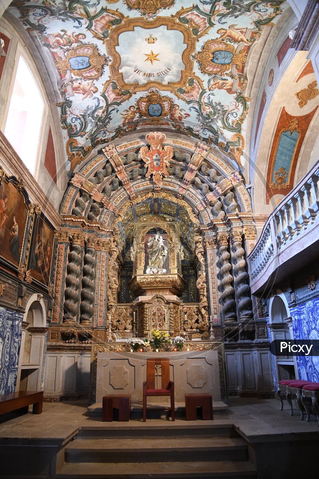 Interior of a Church With Jesus Idols in Lisbon