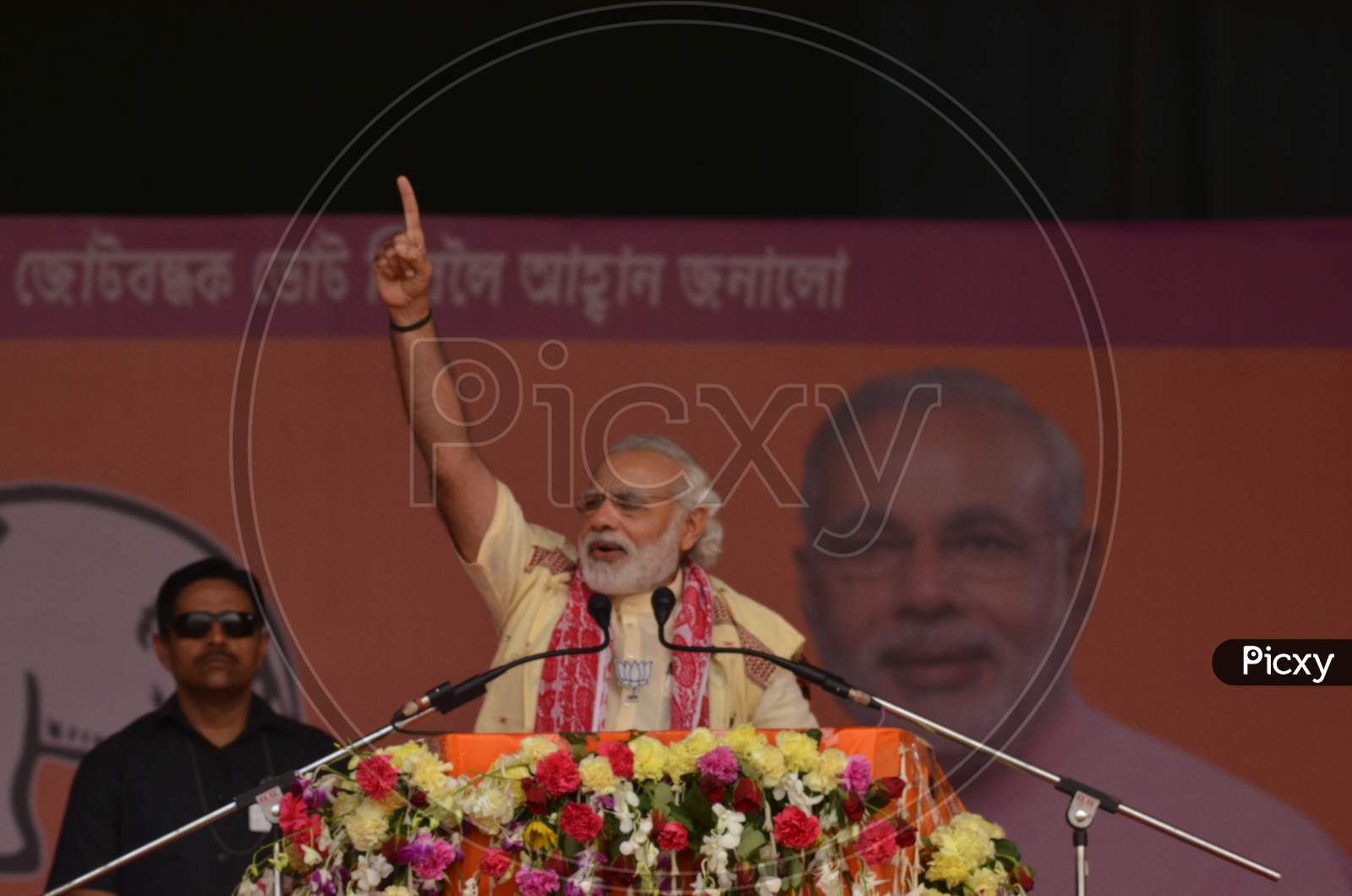Prime Minister Narendra Modi  During Election Campaign Rally In Assam For Assembly General Elections 2016