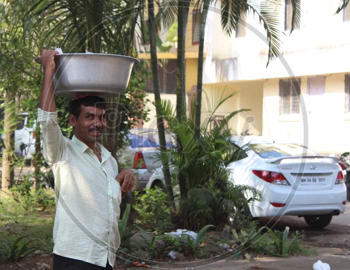 A Street Food vendor At a Street