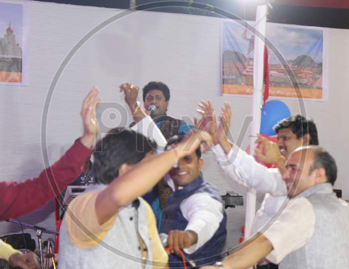 Devotees  Dancing  In Pandals During Festivals