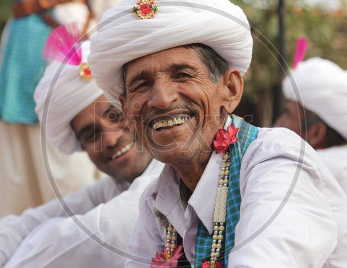 Rajasthani Man in Shilpgram Fair, Udaipur, Rajasthan
