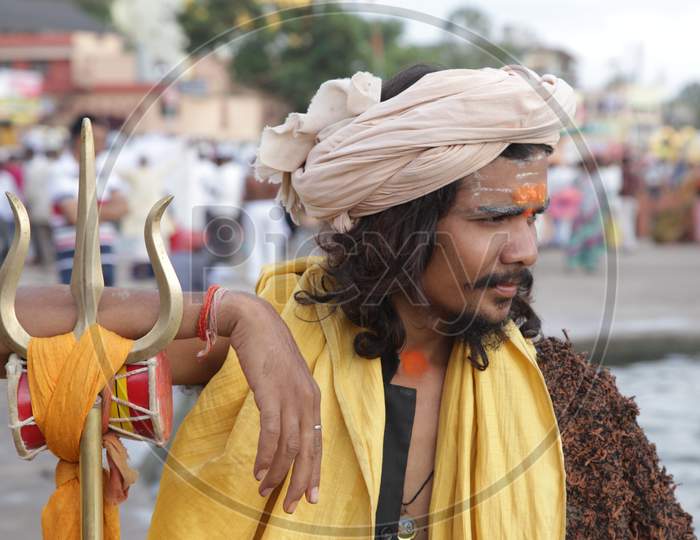 Hindu Priest in Kumbh Mela, Ujjain, Madhya Pradesh