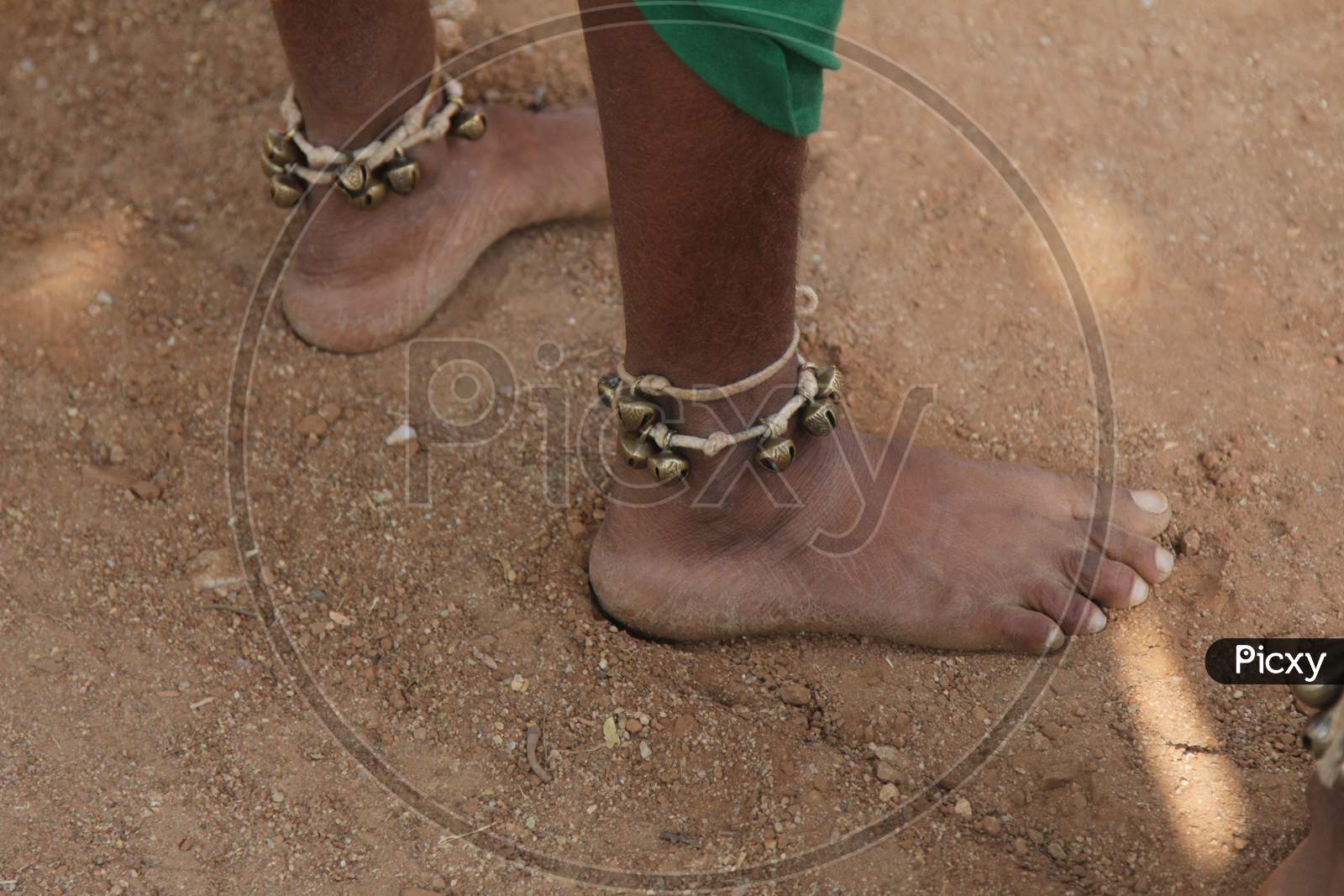 Closeup Shot of Rajasthani Man Feet