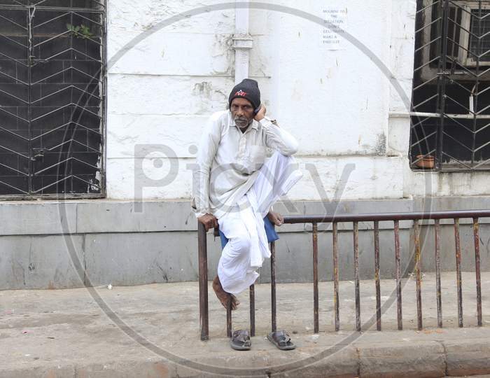 Indian Old Man on the Streets