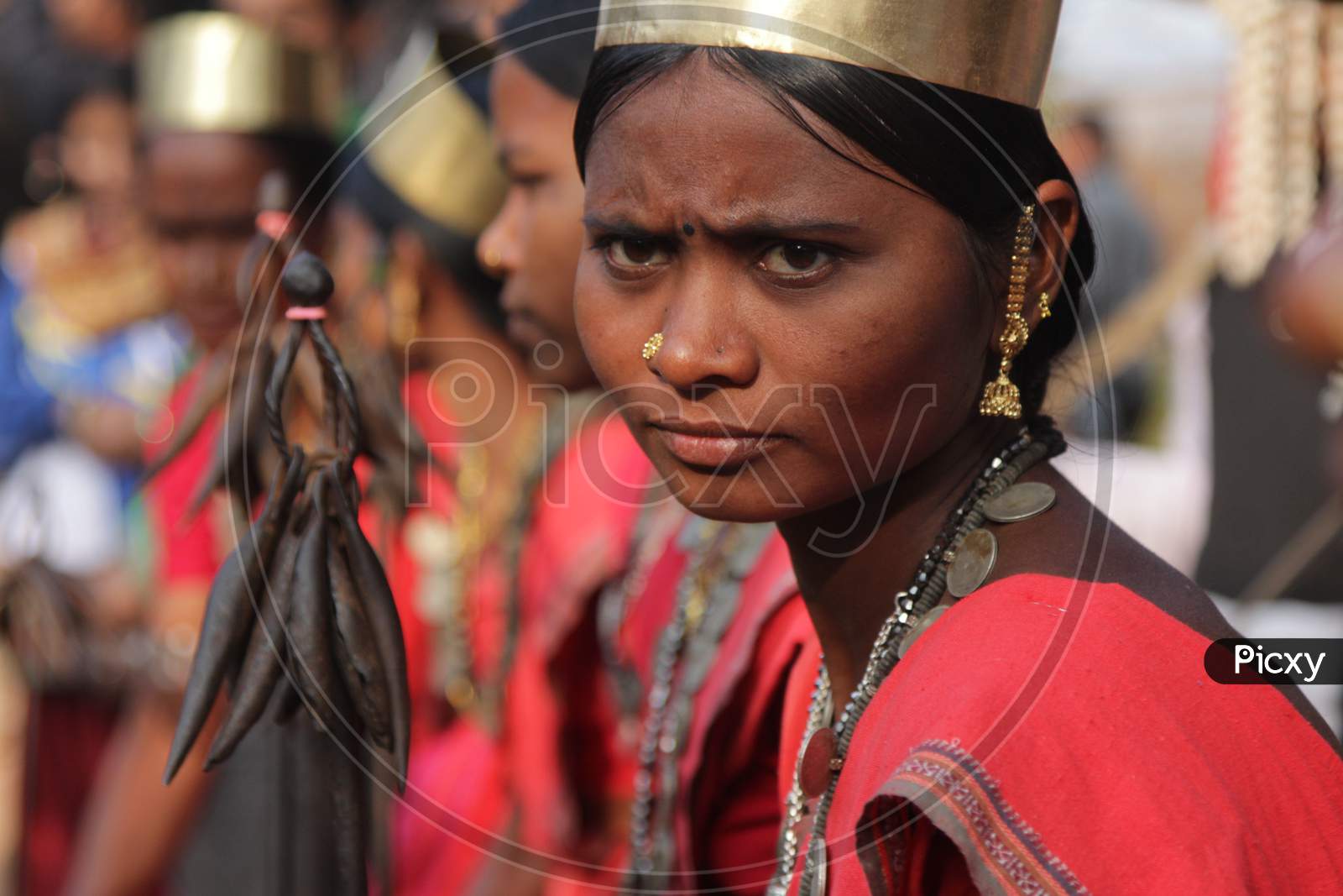 Rajasthani Woman in Traditional Attire at Shilpgram Fair, Udaipur, Rajasthan