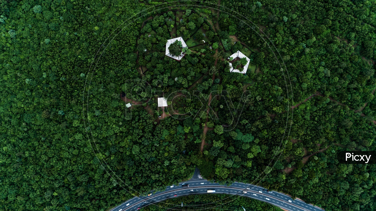 Aerial View of Kambalakonda Eco Tourism Park, Visakhapatnam