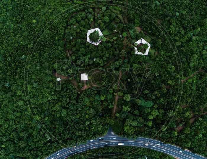 Aerial View of Kambalakonda Eco Tourism Park, Visakhapatnam