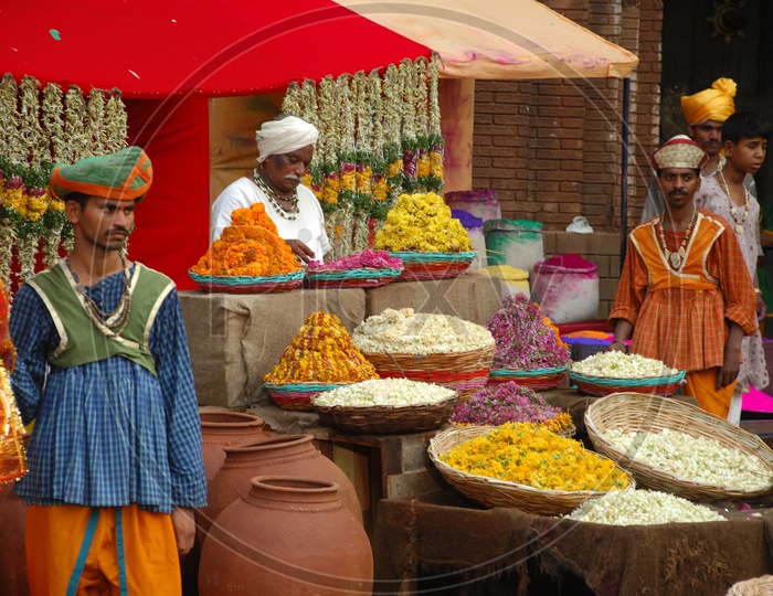 Markets And Stalls in an Rural Village Market