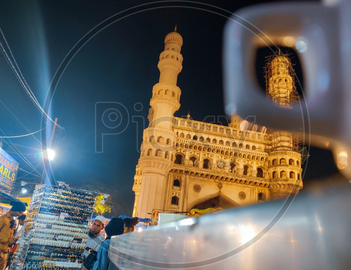 Vendors At Charminar in Night Time