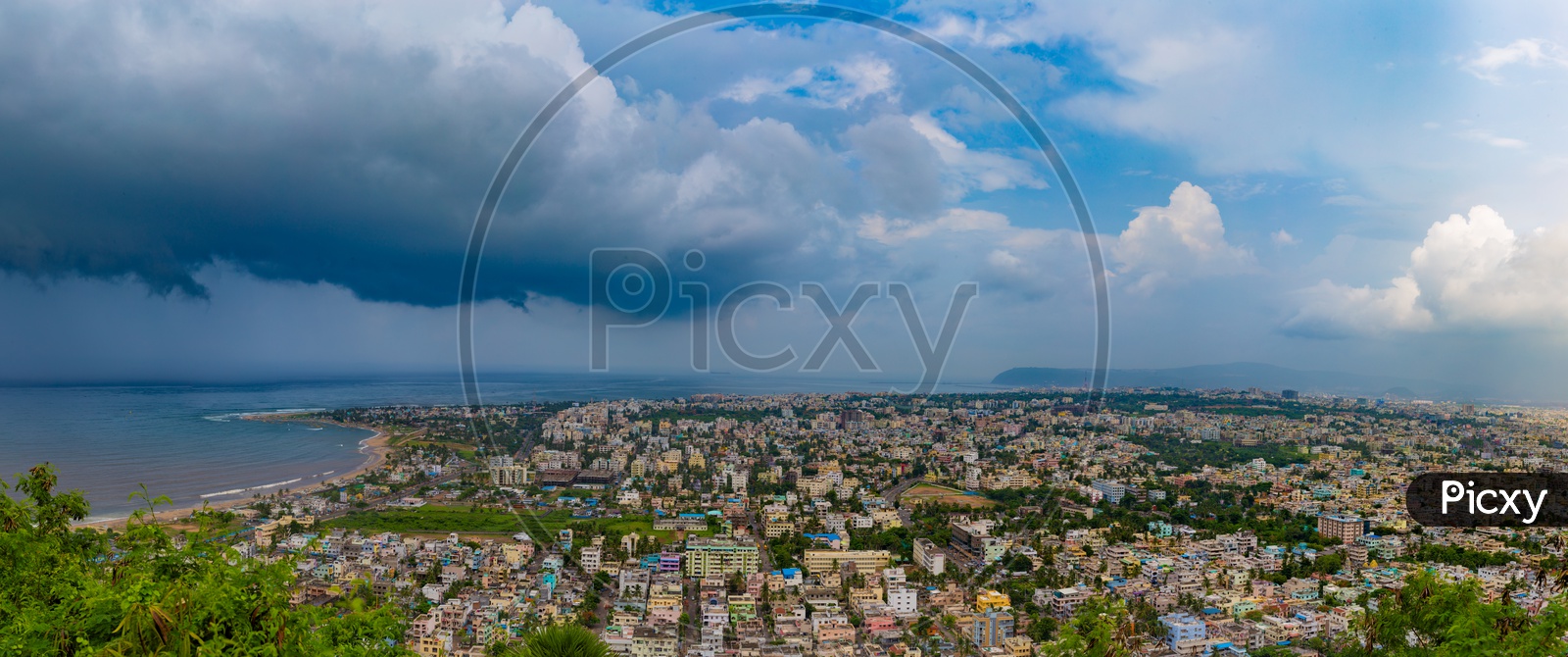 Panoramic View of Visakhapatnam or Vizag City