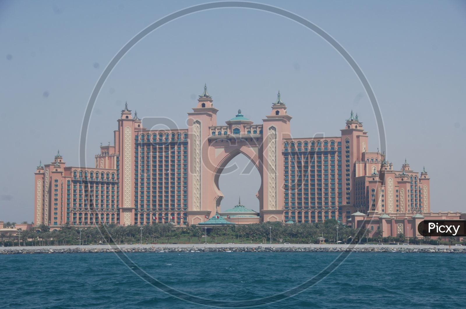 A View Of Building From Sea In Dubai