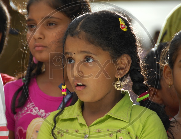 Tollywood Child Artist With Crying Expression in a Movie Working Still