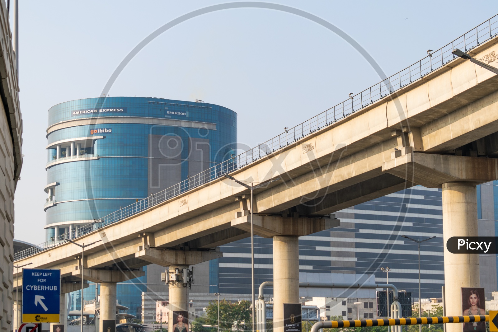 Rapid metro and Buildings with office spaces at DLF cyber city gurugram or gurgaon