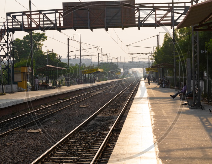 Railway Line at Anand Vihar Terminal railway station