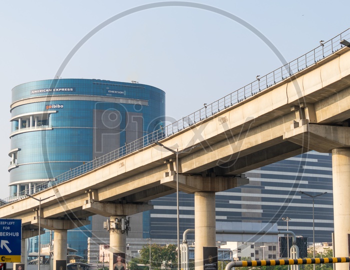 Rapid metro and Buildings with office spaces at DLF cyber city gurugram or gurgaon