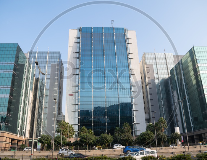 A building with office spaces at DLF cyber city gurugram, gurgaon