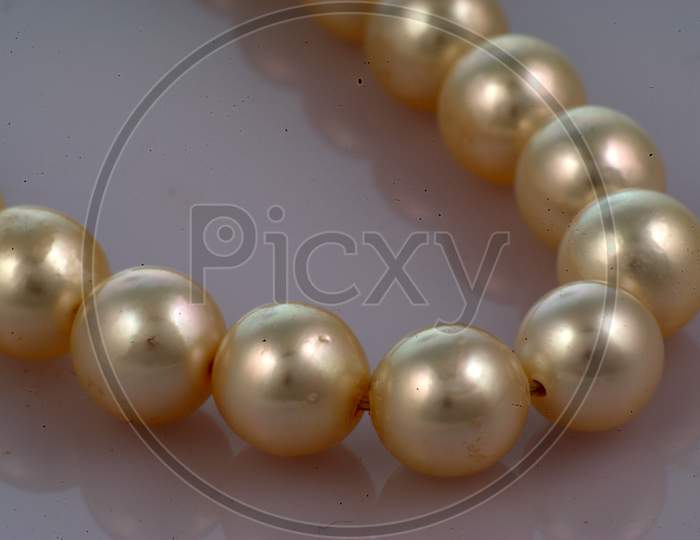 Pearl Chains On an isolated White Background