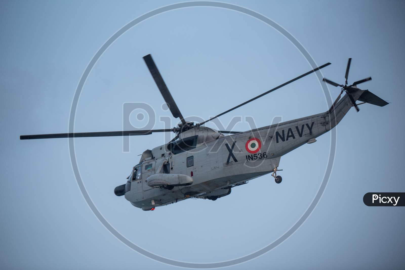 Indian Navy Nau Sena Light Weight Combat Helicopter At Navy Day Celebrations In Visakhapatnam