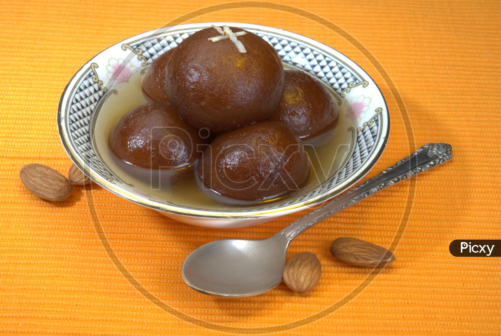 Gulab Jamun , Indian Sweet Savory Or Dessert Served in a Bowl