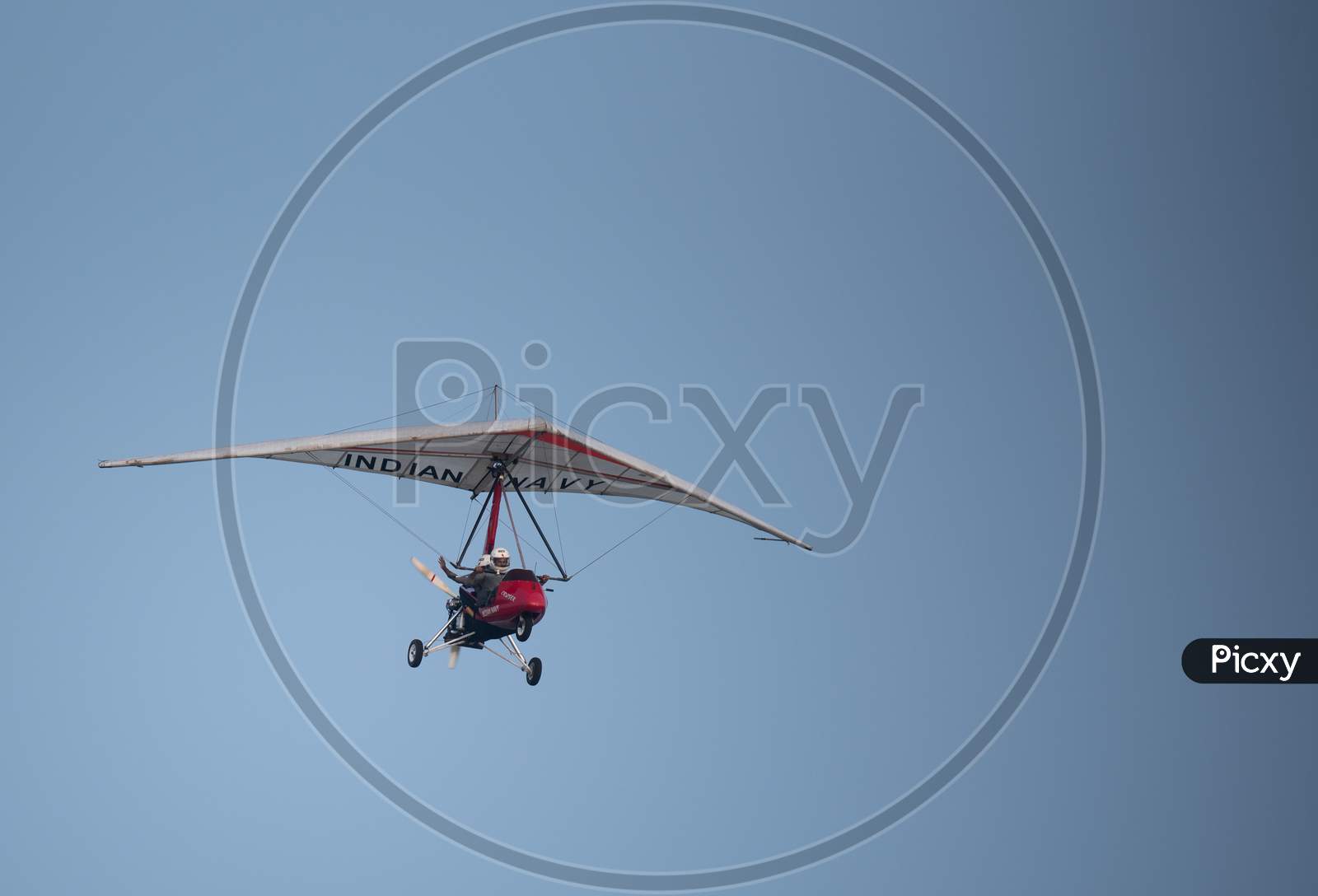 Indian Navy Para gliders  Demonstration During Navy day Celebrations at Visakhapatanam