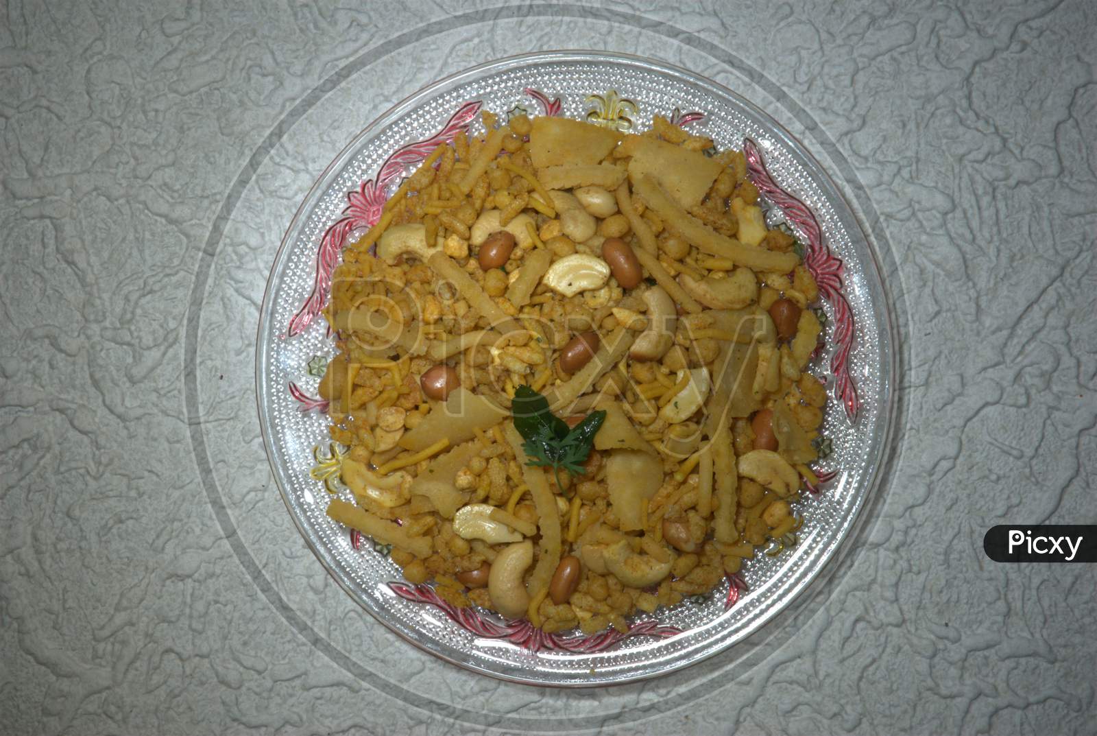 Indian Snacks Mixture Served In a Bowl