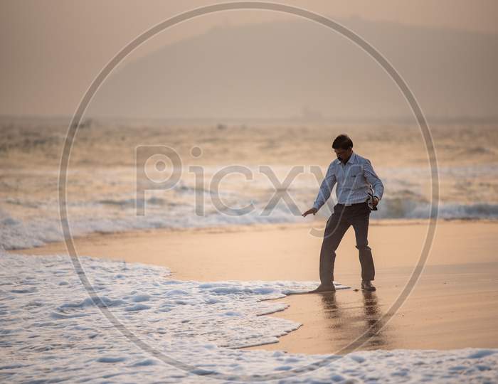 A Man In a Beach