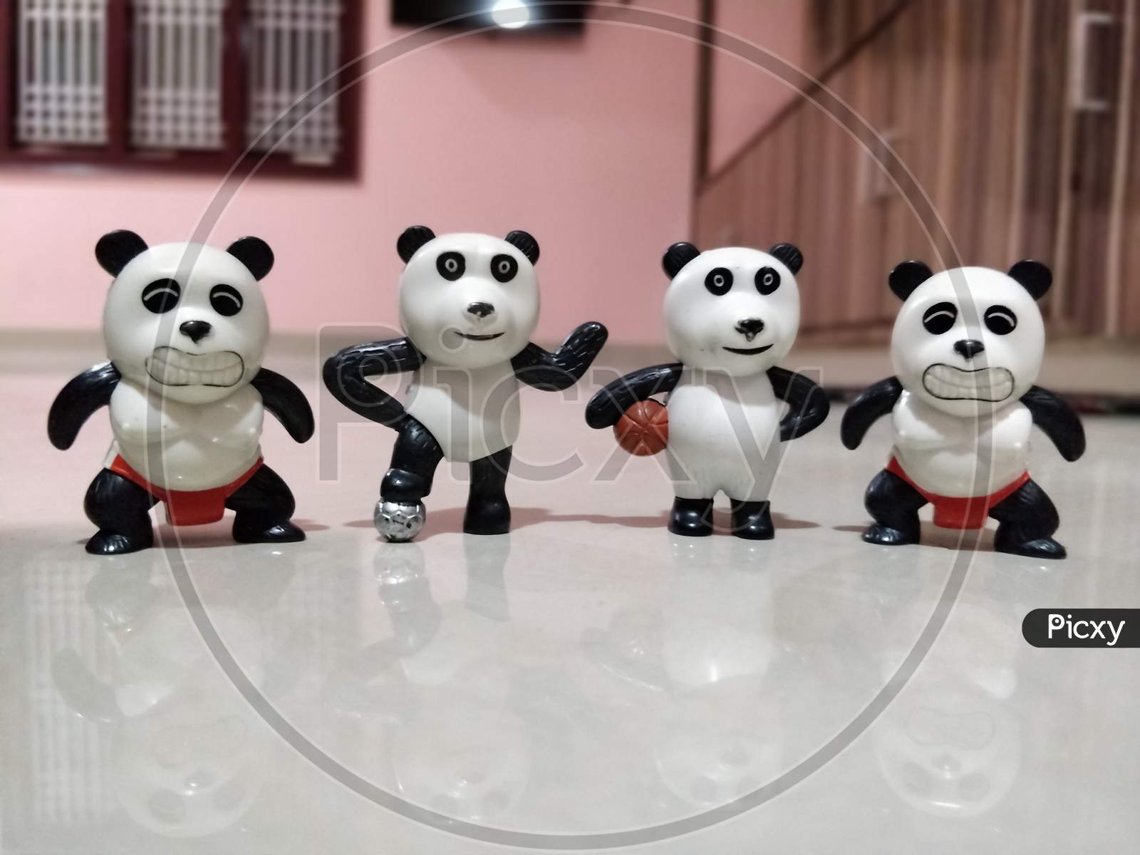 Panda group toys in my house