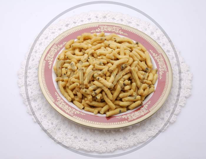 Indian Snack Sev  In a Bowl