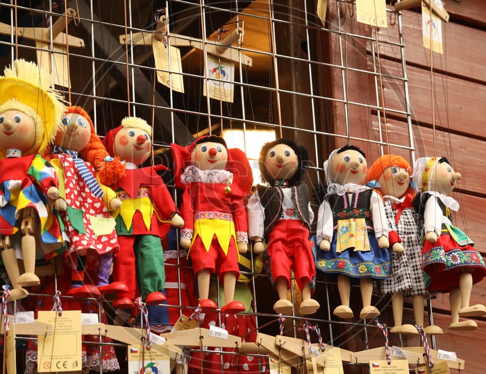 Dolls Selling By a Vendor on Street
